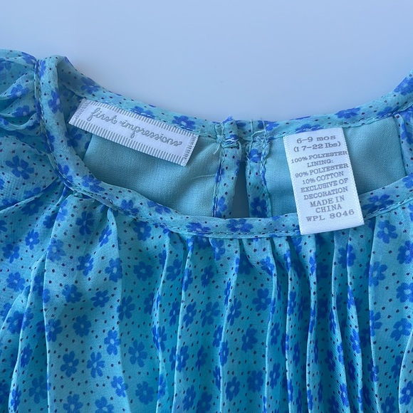 Blue Floral Dress - Picture 3 of 9